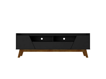 Malmo Modern 70.8" TV Stand with 2 Drawers - Black/Brown