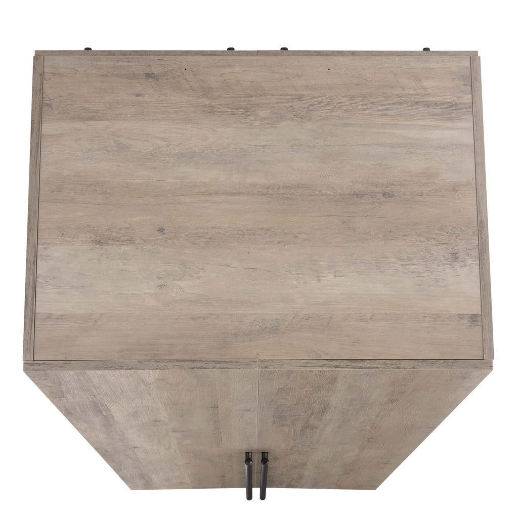 Genoa Modern 2-Piece Freestanding Wardrobe - Rustic Grey