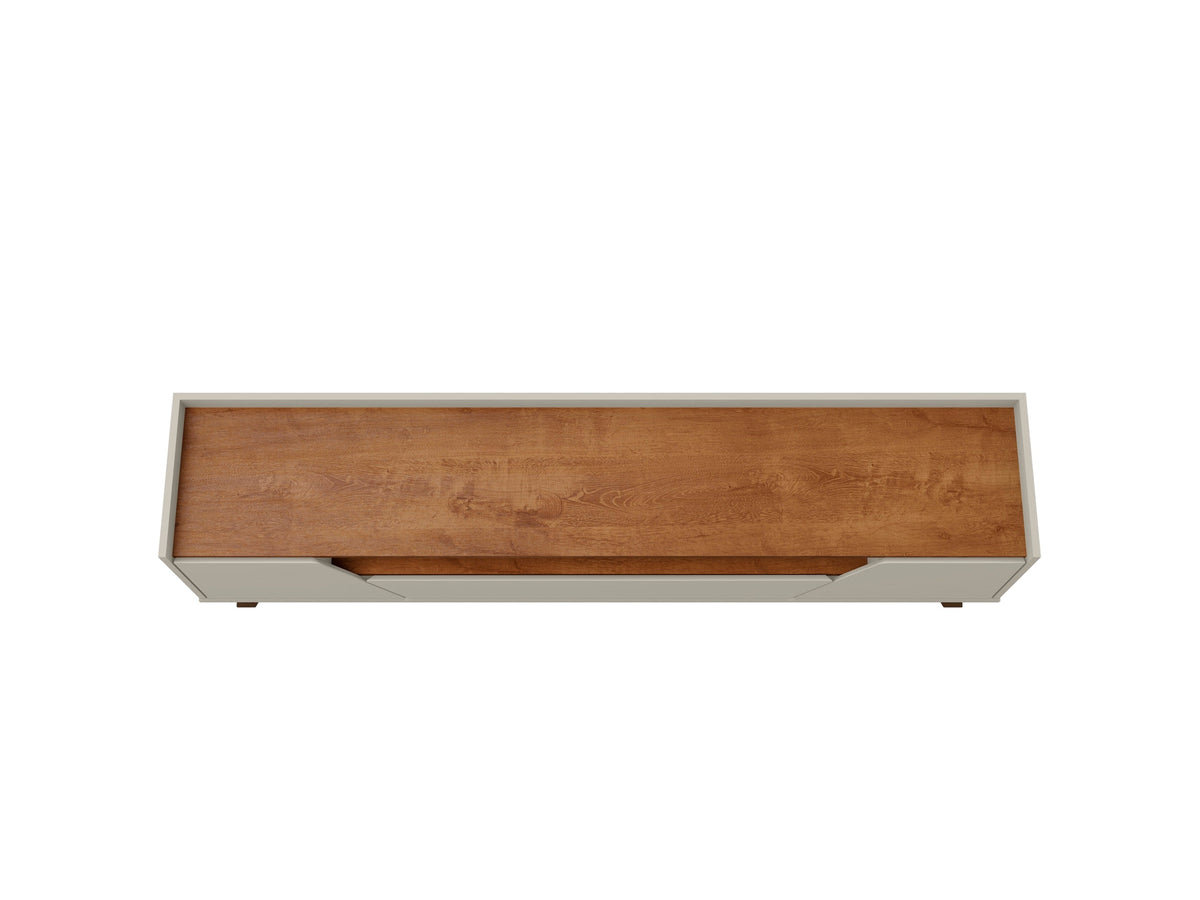 Malmo Modern 70.8" TV Stand with 2 Drawers - Beige/Brown