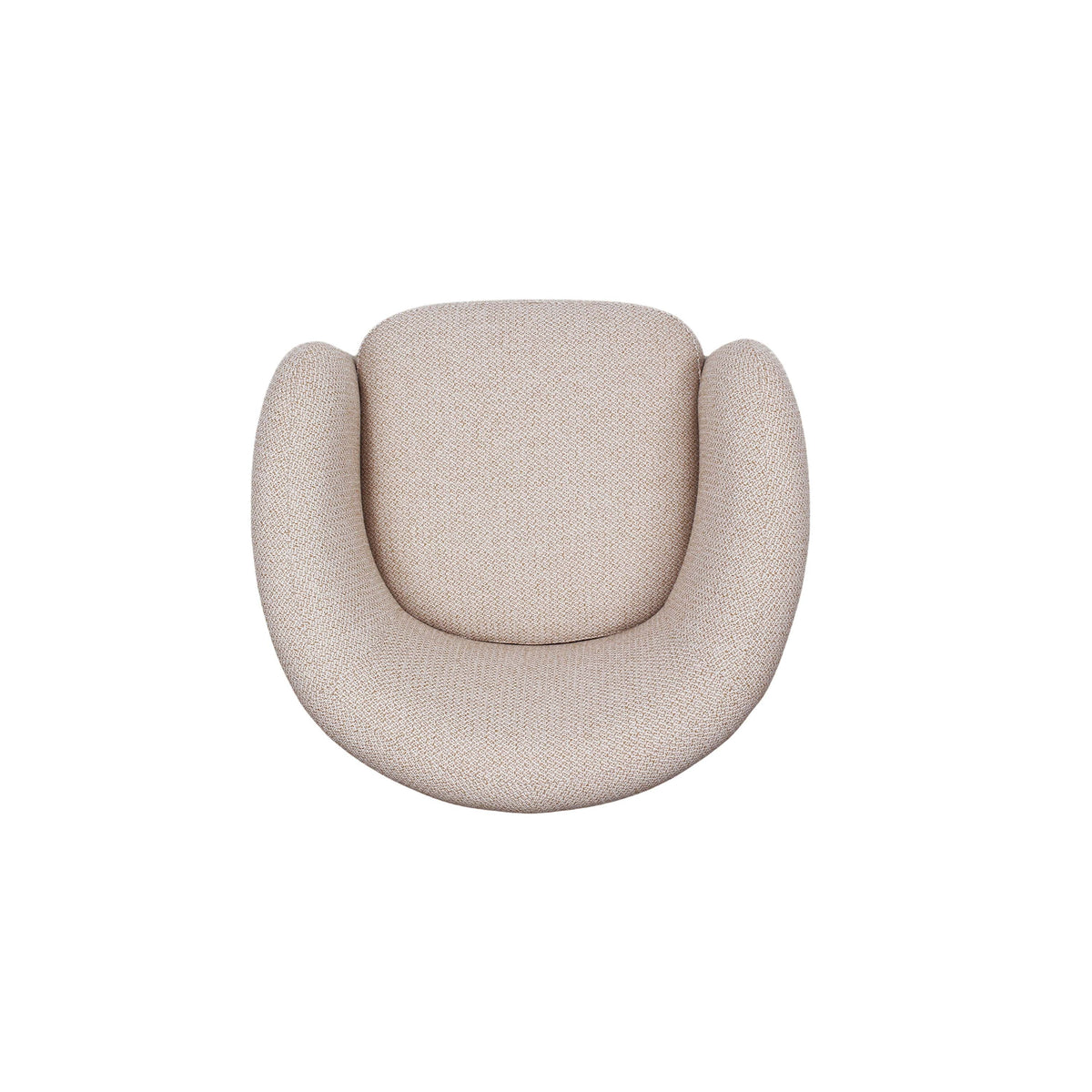 Chloe Pine Wood Tweed Accent Chair - Beige