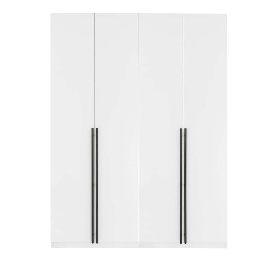 Genoa Modern 2-Piece Freestanding Wardrobe - White