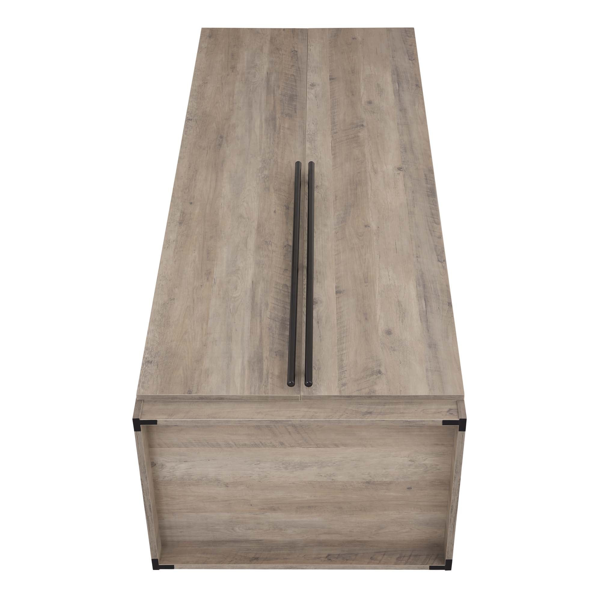 Genoa Modern 2-Piece Freestanding Wardrobe - Rustic Grey