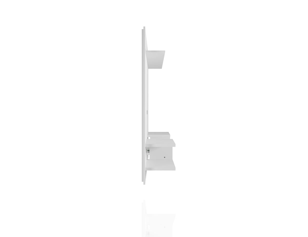 Augusta Modern Floating Shelved Entertainment Center - White Gloss