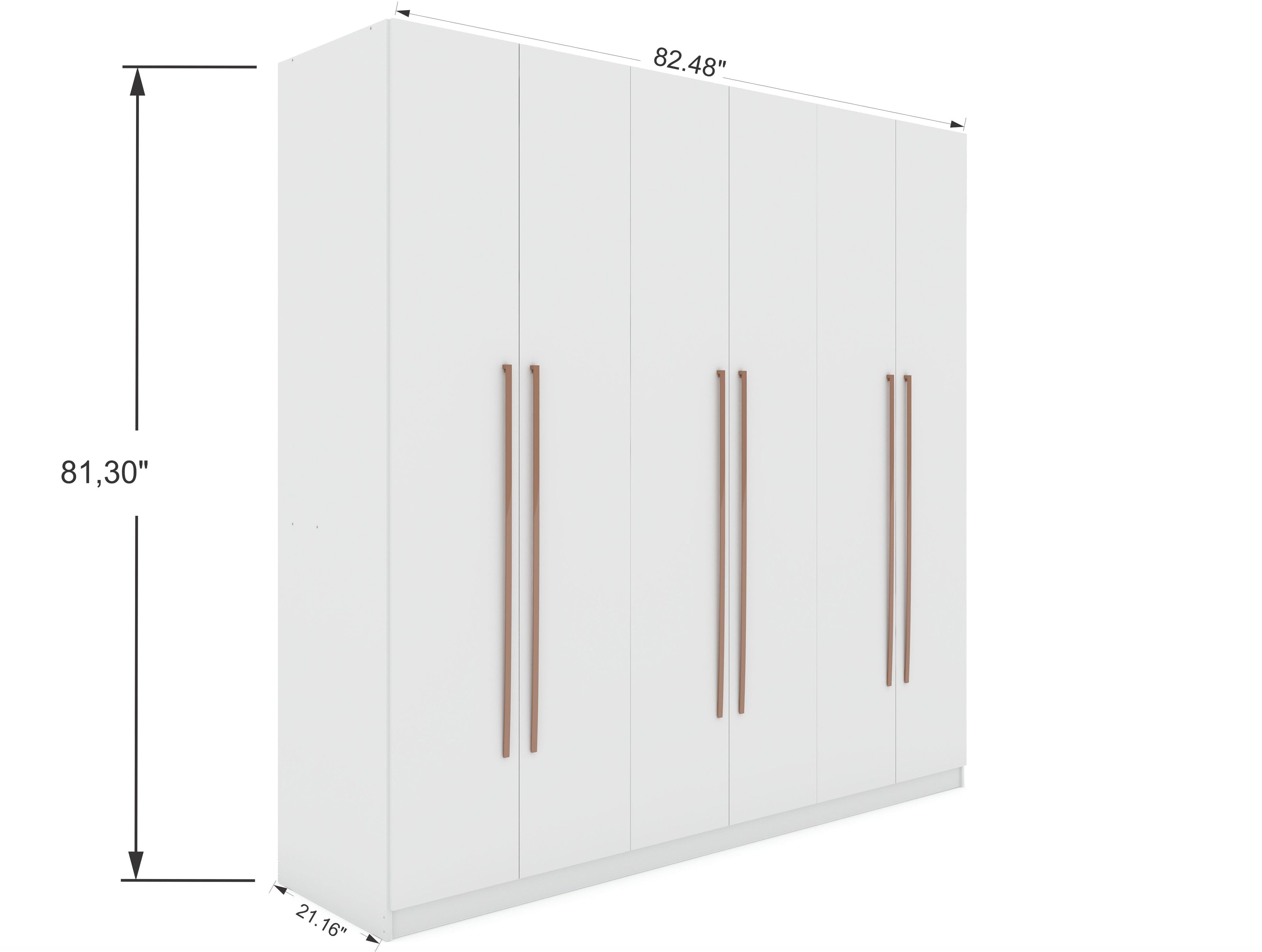 Torino Modern Freestanding Wardrobe - White