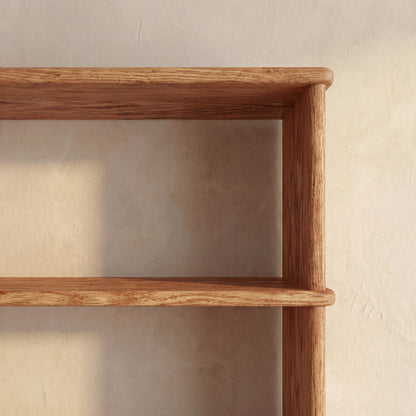 5 shelf bookcase in red oak