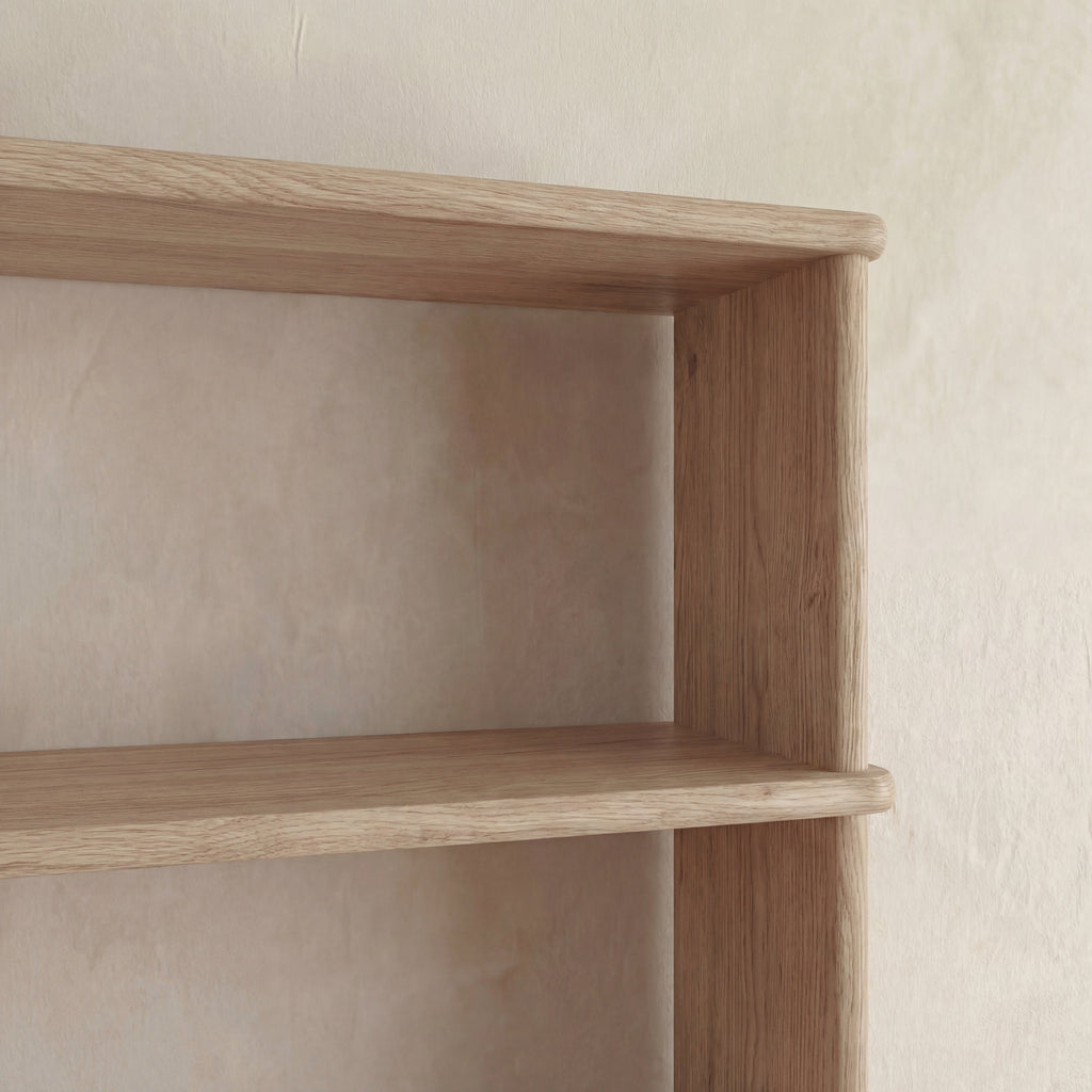 5 shelf bookcase in white oak