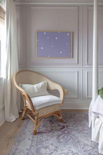 FLEURS DE LUNE, Oeuvre sur toile étirée