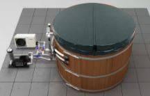 Fluid Float Colonial Cedar Hot Tub