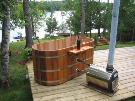 Fluid Float Japanese Cedar Soaking Tub