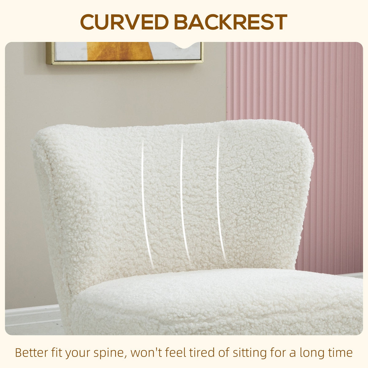 Lounge Chair for Bedroom Living Room Chair with Soft Upholstery and Gold Legs Pink
