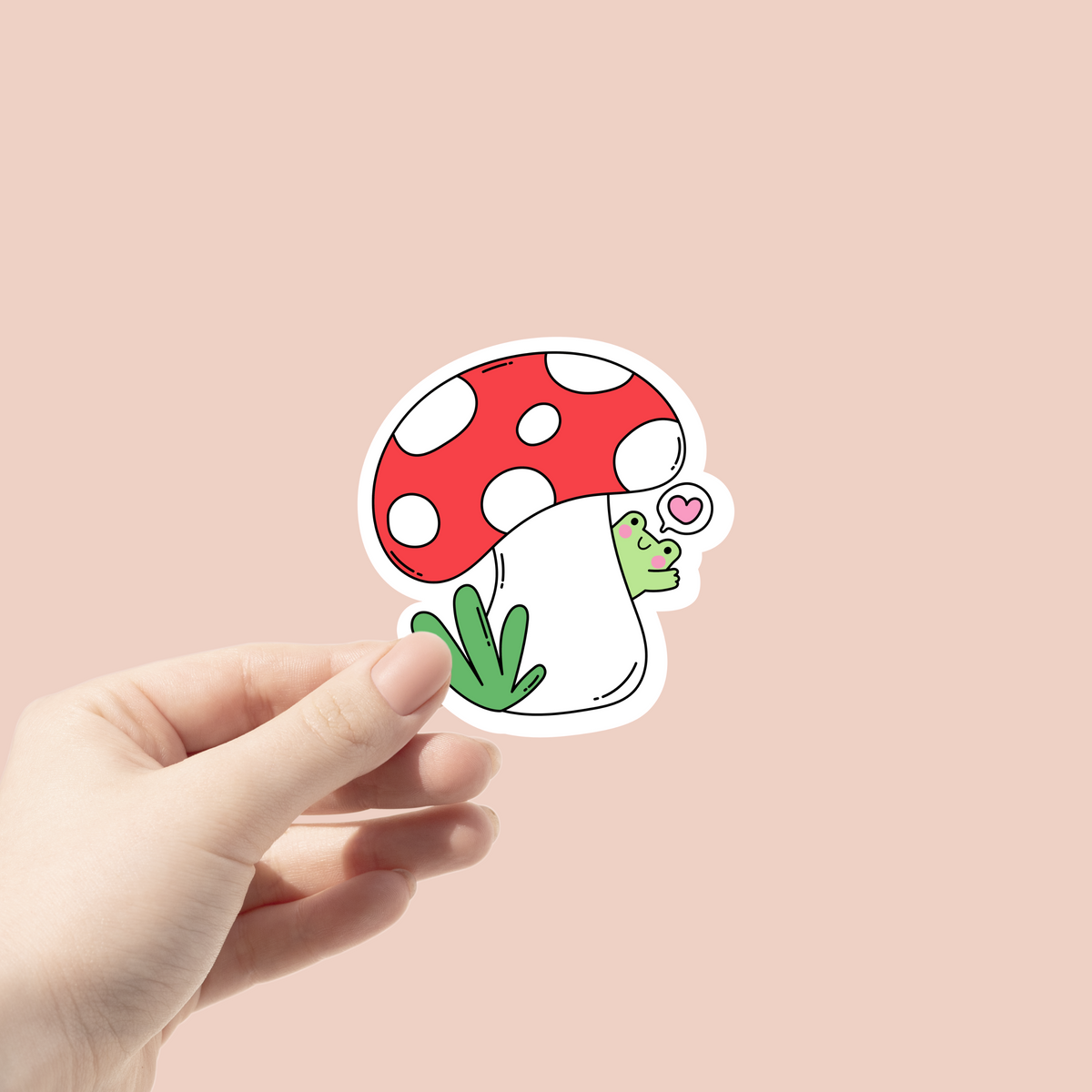 Froggy Mushroom Sticker