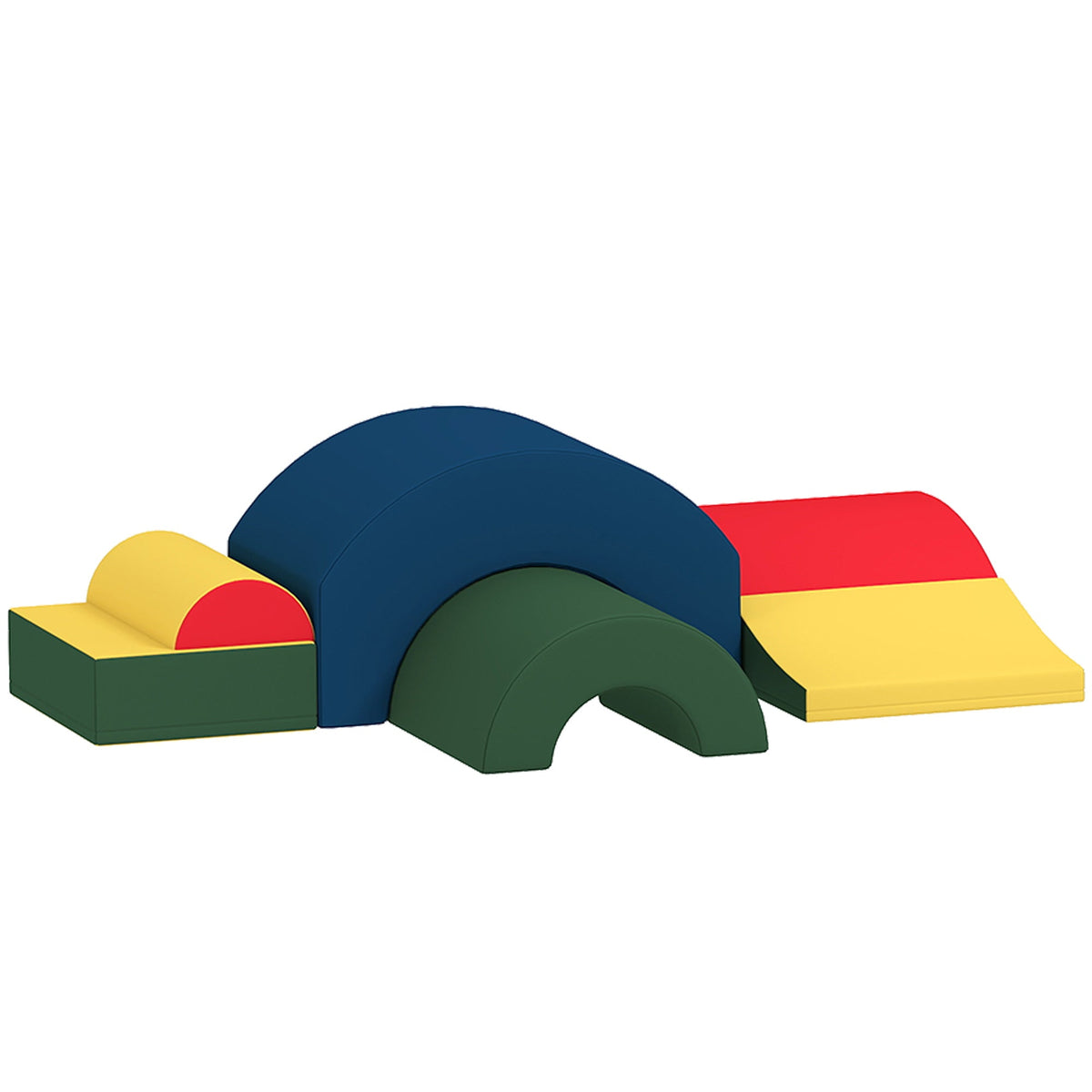 Toddlers Climbing Toys, 5-Piece Foam Climbing Blocks, Soft Play Set, Indoor for Stacking, Crawling, Sliding