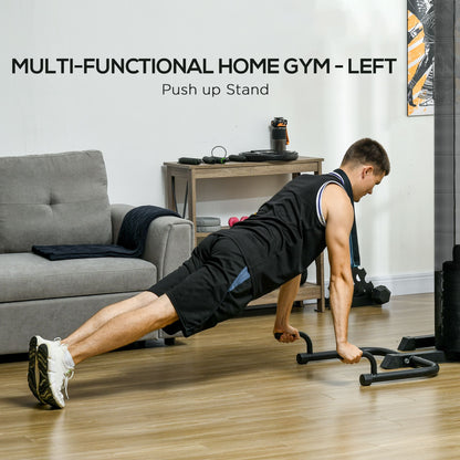Multi Home Gym Equipment, Workout Station with Sit up Bench, Push up Stand, Dip Station, 143lbs Weights