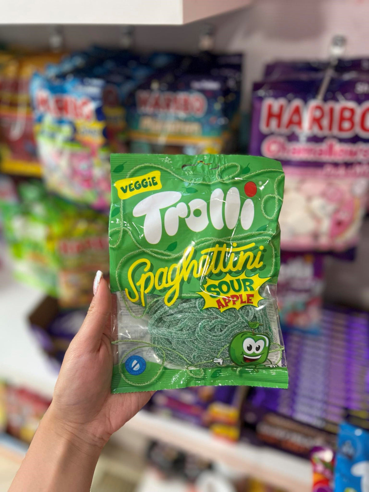 (GERMANY) TROLLI SPAGHETTINI SOUR APPLE - 100G - Products Added