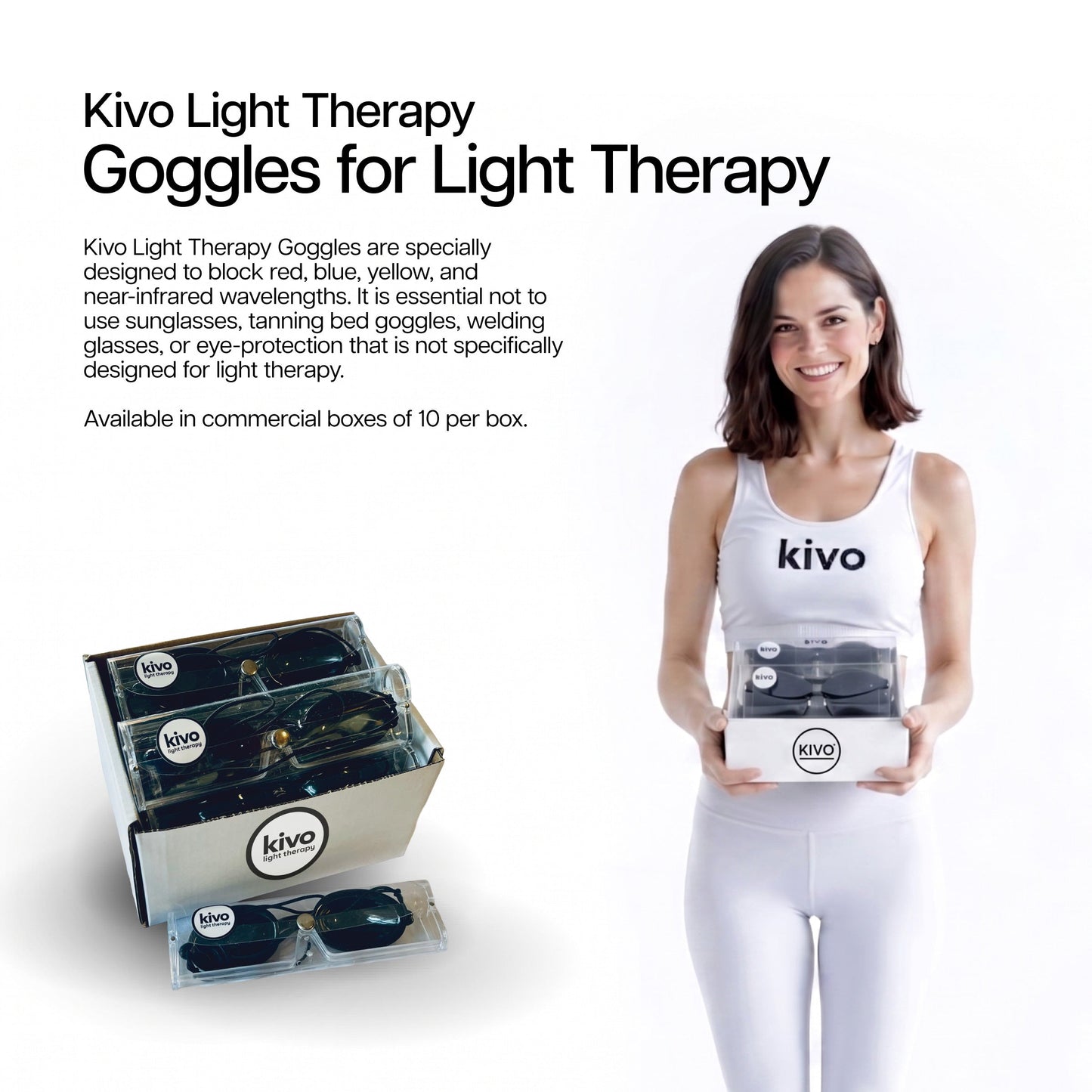 Commercial: Box of 10 Light Therapy Goggles