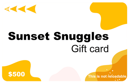 Sunset Snuggles Gift cards