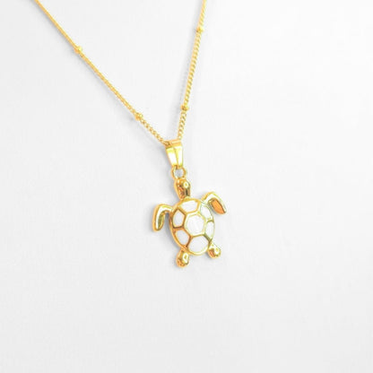 Golden Bohemian White Turtle | Necklace - Products Added