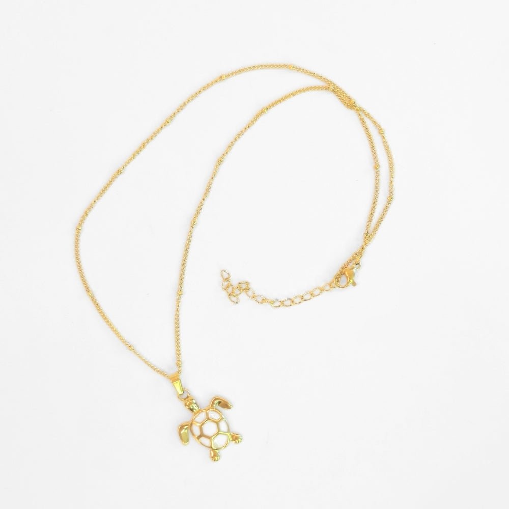 Golden Bohemian White Turtle | Necklace - Products Added