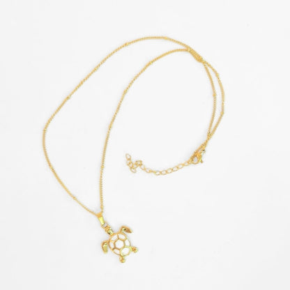Golden Bohemian White Turtle | Necklace - Products Added