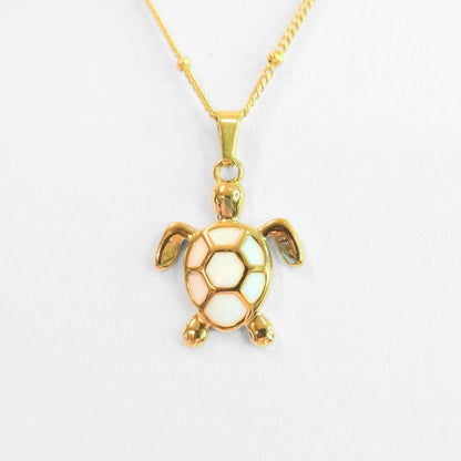 Golden Bohemian White Turtle | Necklace - Products Added