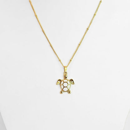 Golden Bohemian White Turtle | Necklace - Products Added