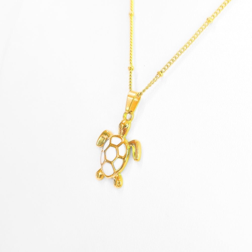 Golden Bohemian White Turtle | Necklace - Products Added