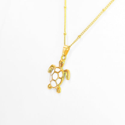 Golden Bohemian White Turtle | Necklace - Products Added