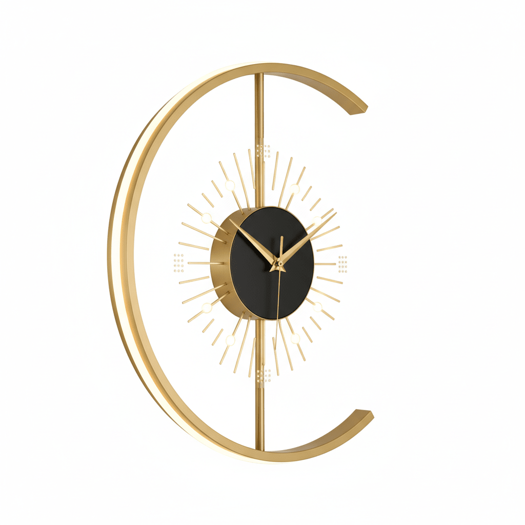 Golden Eclipse Illuminated Timepiece