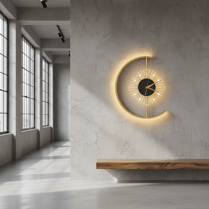 Golden Eclipse Illuminated Timepiece