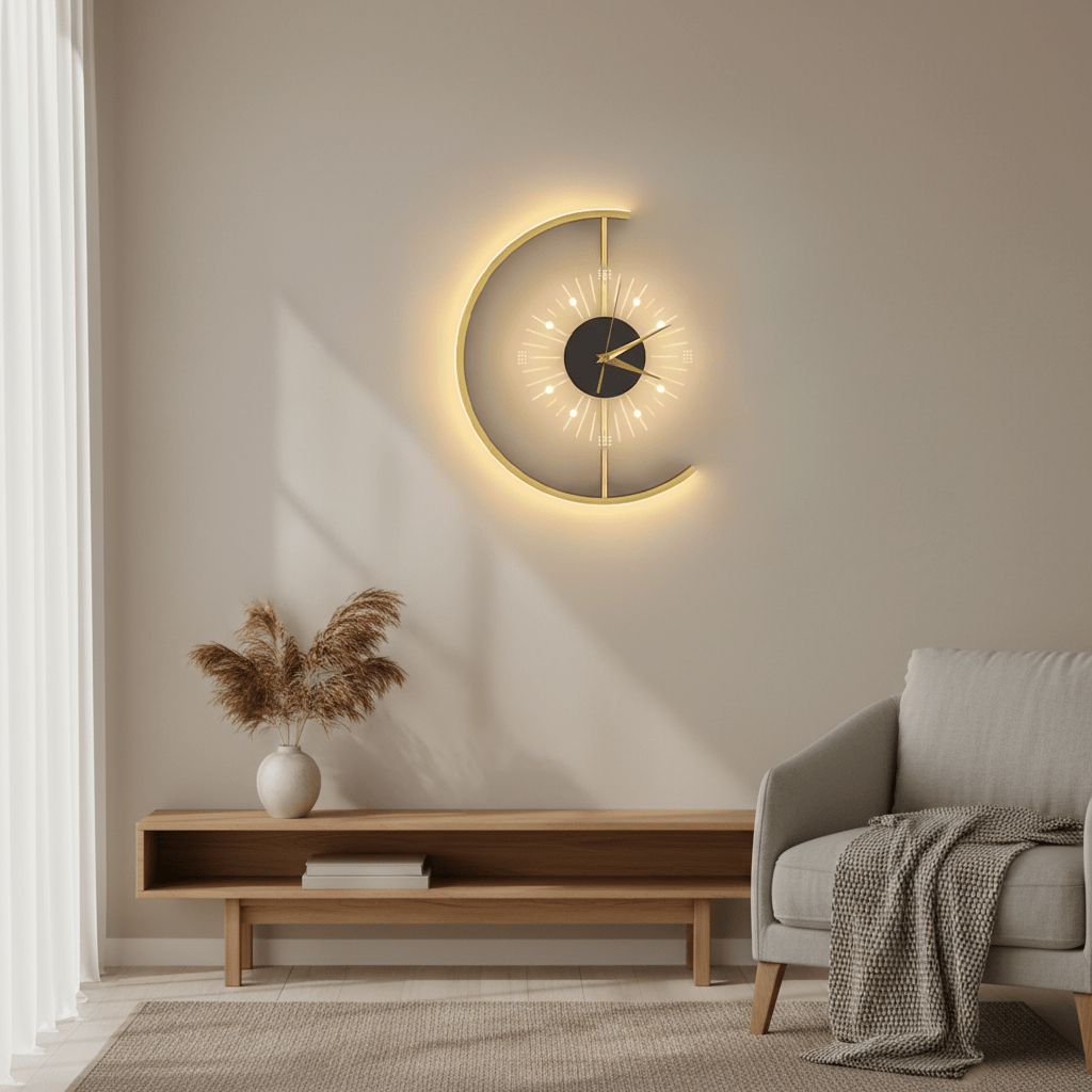 Golden Eclipse Illuminated Timepiece