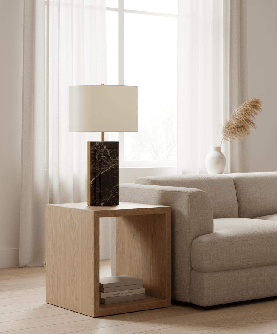Grayson Marble and Iron Accent Lamp