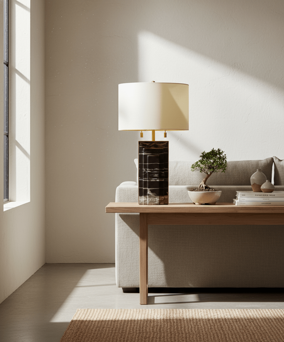 Grayson Marble and Iron Accent Lamp