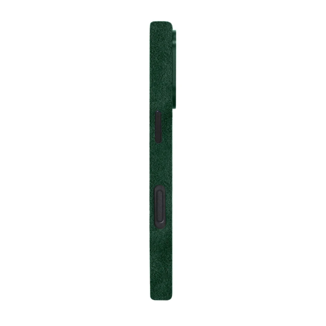 Green Alcantara Case For iPhone 16