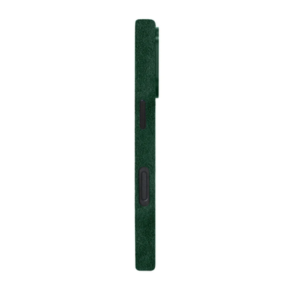 Green Alcantara Case For iPhone 16