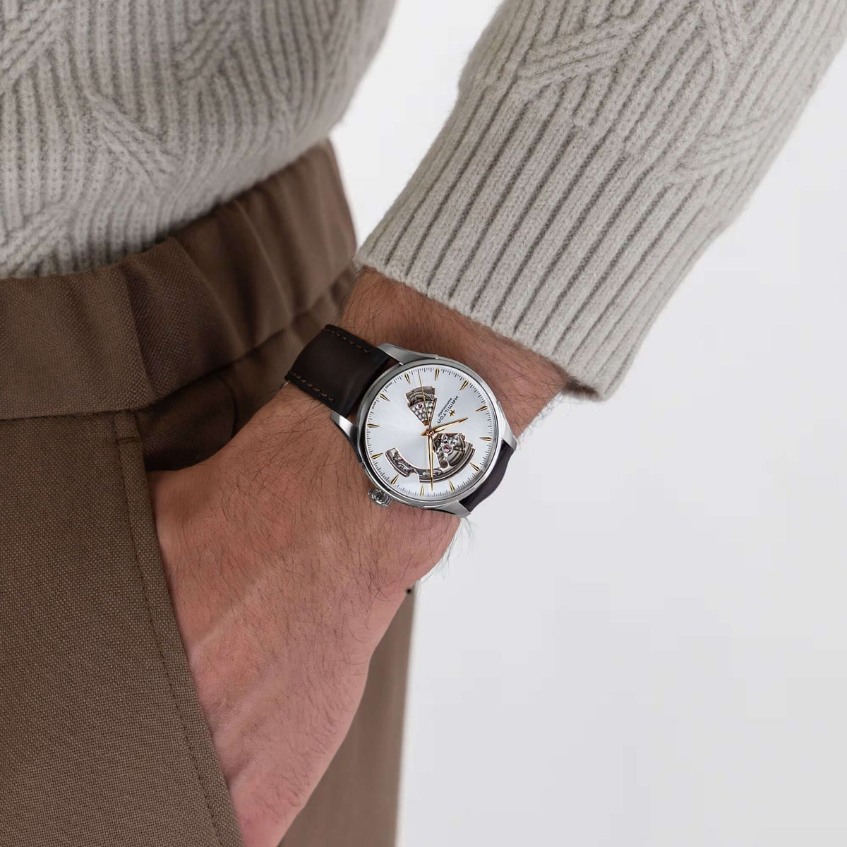 Hamilton Jazzmaster Open Heart Watch H32675551