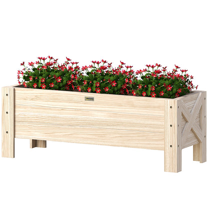 3.3 x 1.2 x 1.2 ft Garden Raised Bed Planter Grow Containers for Outdoor Patio Plant Flower Vegetable Pot, Carbonized