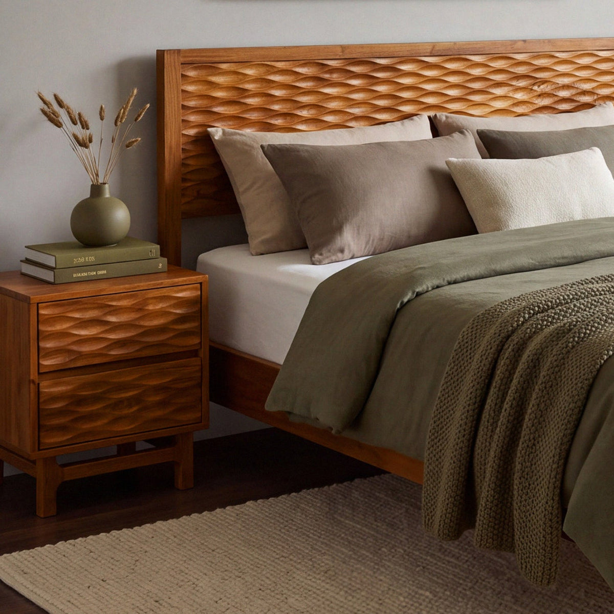 Elara Solid Wood Nightstand