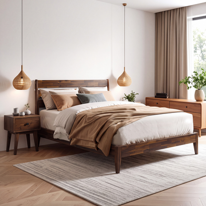 Sofia 1-Drawer Solid Wood Nightstand