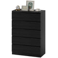 Ali Chest with 5 Drawers for Bedroom and Closets-Black
