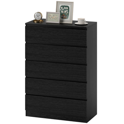 Ali Chest with 5 Drawers for Bedroom and Closets-Black