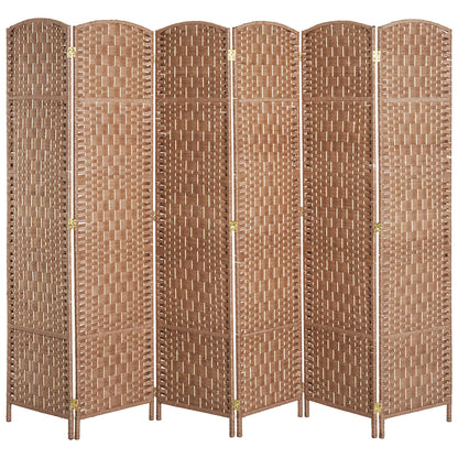 6ft Folding Room Divider, 3 Panel Wall Partition with Wooden Frame for Bedroom, Home Office, Natural