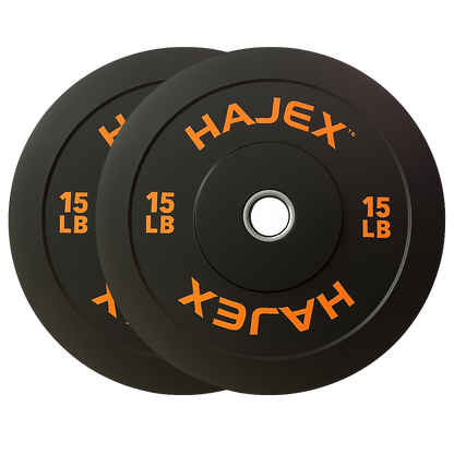 HAJEX Olympic Bumper Weight Plates - 10, 15, 25, 35, 45, 55 LB