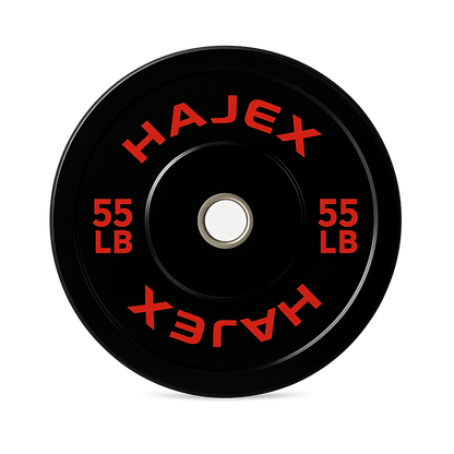 HAJEX Olympic Bumper Weight Plates - 10, 15, 25, 35, 45, 55 LB