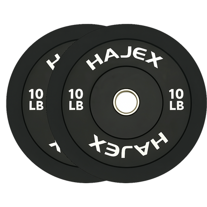HAJEX Olympic Bumper Weight Plates - 10, 15, 25, 35, 45, 55 LB