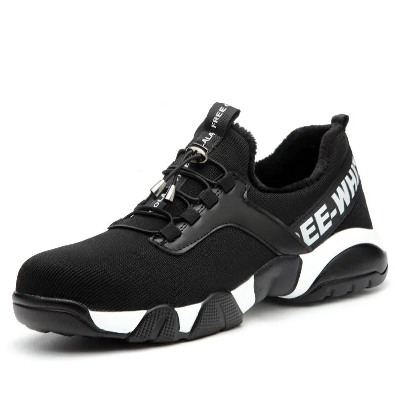 Men's Lightweight High-Top Safety Shoes for Winter Work
