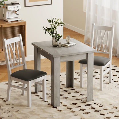 55" Extendable Dining Table for 4-6, Kitchen Table with Steel Slides and Felt Pads for Small Spaces, Black