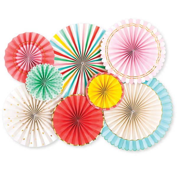Hip Hip Hooray Paper Fans (SET OF 8)