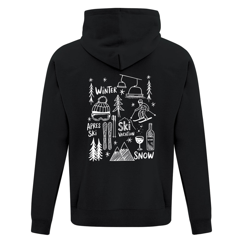Hoodie Ski Doodles imprimé
