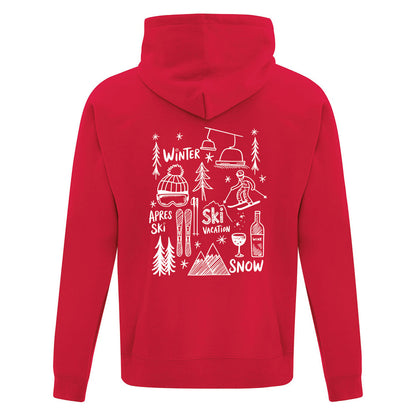 Hoodie Ski Doodles imprimé