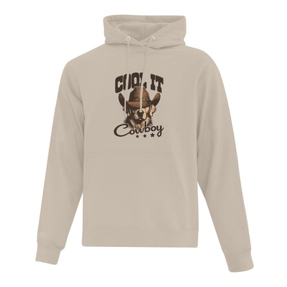 Hoodie "Cool it, cowboy" imprimé